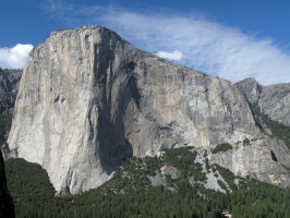 El Cap, with the tiny East Buttress we climbed the day before