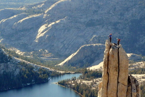 Melissa and I on top of Eichorn Pinnacle on a late October day - we were incredibly lucky to have someone snap a photo of us and email us!