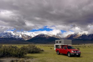 Love our camper! After it rain most of the night, we woke up to this :)