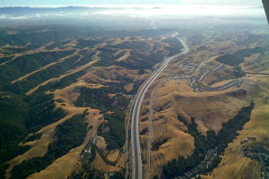 Highway 680 from the air