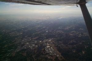 Auburn airport at the bottom/center