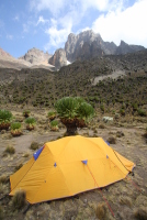 Camp at the base of Mt Kenya