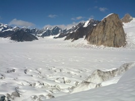 We're aiming to go there, and then right down the glacier for a couple of miles...