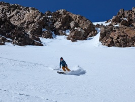 Finding some powder in the North Couloir