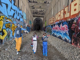 The train tunnels on the Lake Run