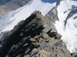 the last steep portion of the ridge