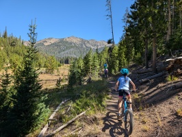 Riding the awesome trails at Galena Lodge