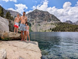 Getting ready to jump in the lake for a little refreshment