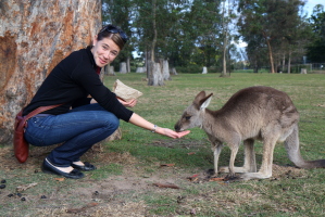 Janelle playing tourist in her own town