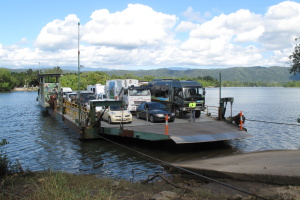 The cable ferry you must take to go to Cape Tribulation