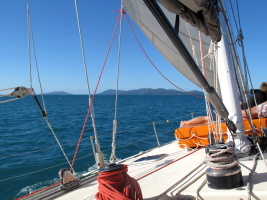 Sailing along in pretty calm conditions (unlike the last day)