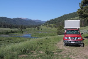 Awesome campsite right next to our fishing hole