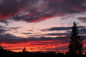 Epic sunset from our campsite!