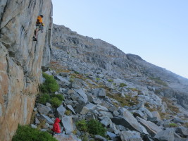 Pavel leading the same 5.10 - steep!