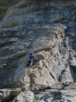 Push It, fun arete at Drug Dome base