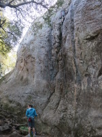 Ben doing the chimney route at the Cracked Wall