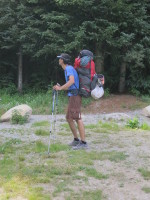 Embarking on the short but steep and gruelling hike to Applebee campground