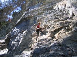 me starting up a route