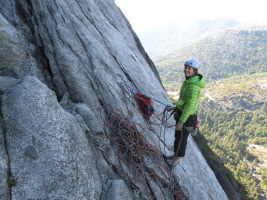 On belay duty after the Mexican flake