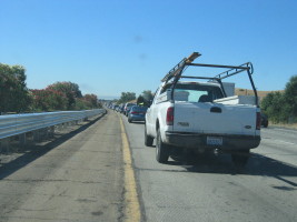 traffic jams begin near Sacramento