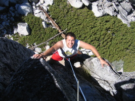 Dave climbing