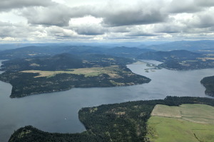 Arriving in Sandpoint under gloomy skies