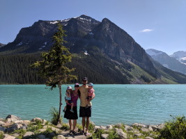 Family portrait at Lake Louise