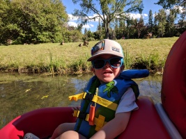 Bodie shortly before falling in the water :)