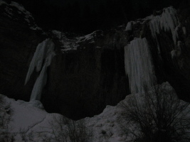 Ice climbs in Rifle - we were ice hunting at 11pm... too warm and they were falling apart.