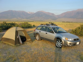 Our campspot in the morning - subaru commercial?