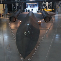 Lockheed Blackbird SR-71A. Super bad ass. On its last flight from LA to D.C. it took 1 hour and 4 minutes (!)