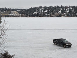 That's how we knew the ice is thick enough to walk/ice skate on :)