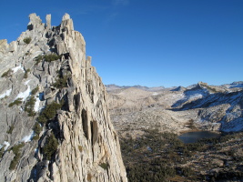 Cathedral Peak with Budd Lake in the background