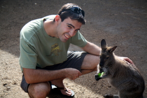 Feeding a wallaby!!! Near Chico, CA at the Kirshner Wildlife Foundation (rescued animals, etc)