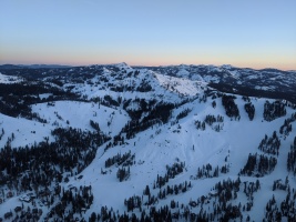 Sugarbowl ski resort at sunset