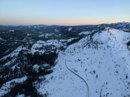 Donner peak and the old railroad snowsheds