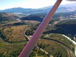 The Truckee river and I-80, with Glenshire on the right, and Boca Reservoir on the left in the background