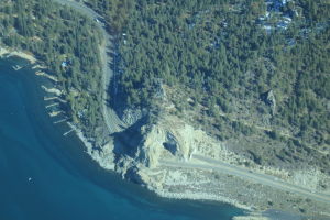 Cave Rock on the East Shore of Lake Tahoe