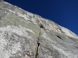 The second pitch on Direct NW Face