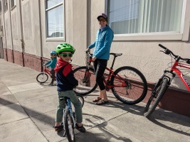 Riding to the beach