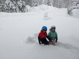 The big dump arrived. 3 days of non-stop snow