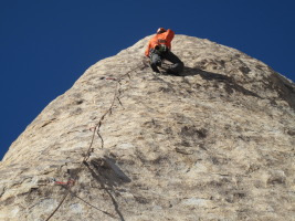 The most bolted climb in Joshua Tree probably!