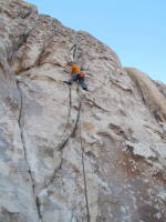 A fun climb, but not 5.10a - turned out to be an easy 5.7 indeed :)