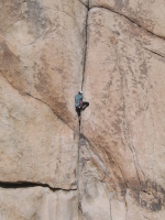 Climber on Double Cross, Joshua Tree