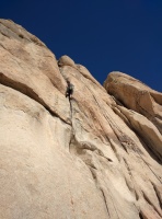 Melissa loving JTree, on the first climb she requested - Double Cross :) pure fun