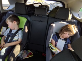 after missing our SFO->RNO connection, we rented a car and drove.. even better for napping!