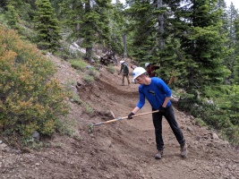 hosting a volunteer trail building day on the donner lake rim trail