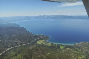 Almost home! Spooner Summit and the east shore of Lake Tahoe