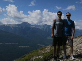 Nayden and I on the hike, near Golden