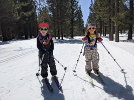 XC skiing! Zoe tried some skate skis :)